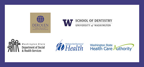 DeRouen, UW Dentistry, HCA, DOH DSHS combination of logos