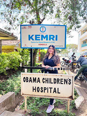 Hanoor at the Obama Children’s Hospital in Kisumu, Kenya