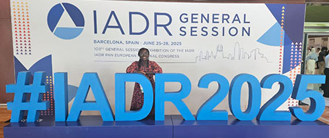 Dr. Immaculate Opondo at 2025 International Association of Dental Research (IADR) conference.