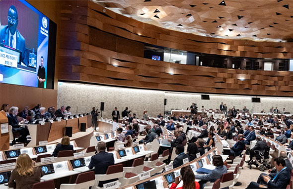 WHO Assembly meeting from homepage of WHO website