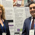 UW dental student Alireza Vahdati (right) and Dr. Ana Lucia Seminario (left) at Alireza’s poster presentation.